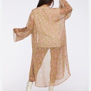 Jessica Simpson Blaine kimono in boa botanical dots